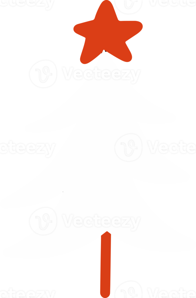 Cute Christmas tree Illustration for design element. Christmas and winter ornaments png