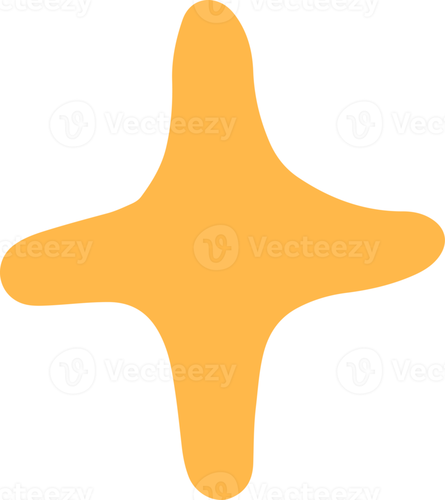 ilustração de estrela fofa para elemento de design png