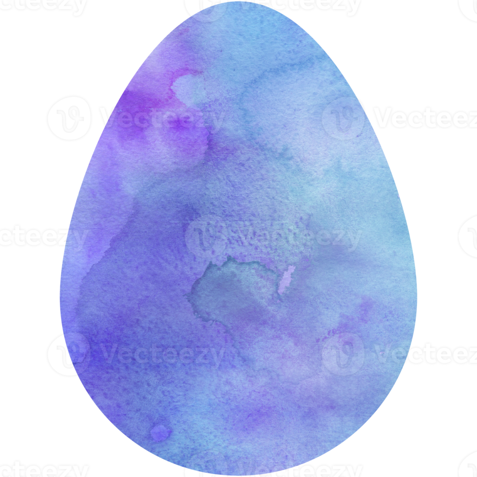 Watercolor Easter egg. Oval shape, background, texture. Transparent PNG Clipart