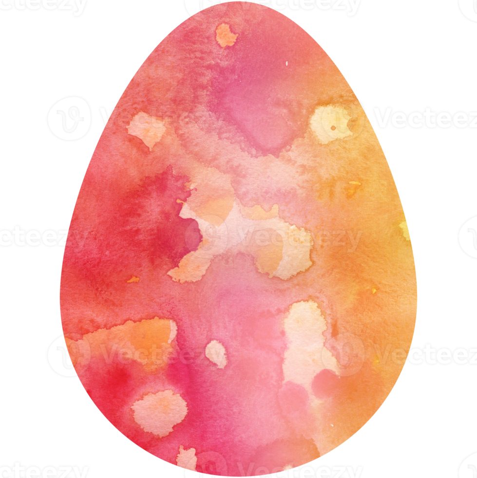 Watercolor Easter egg. Oval shape, background, texture. Transparent PNG Clipart