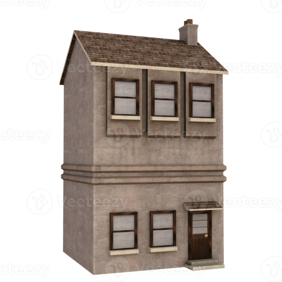 Old building 3d rendering png