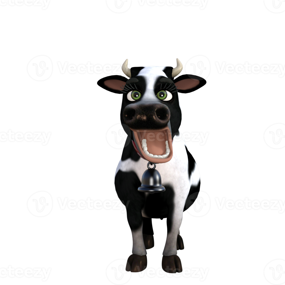 carino mucca 3d interpretazione png