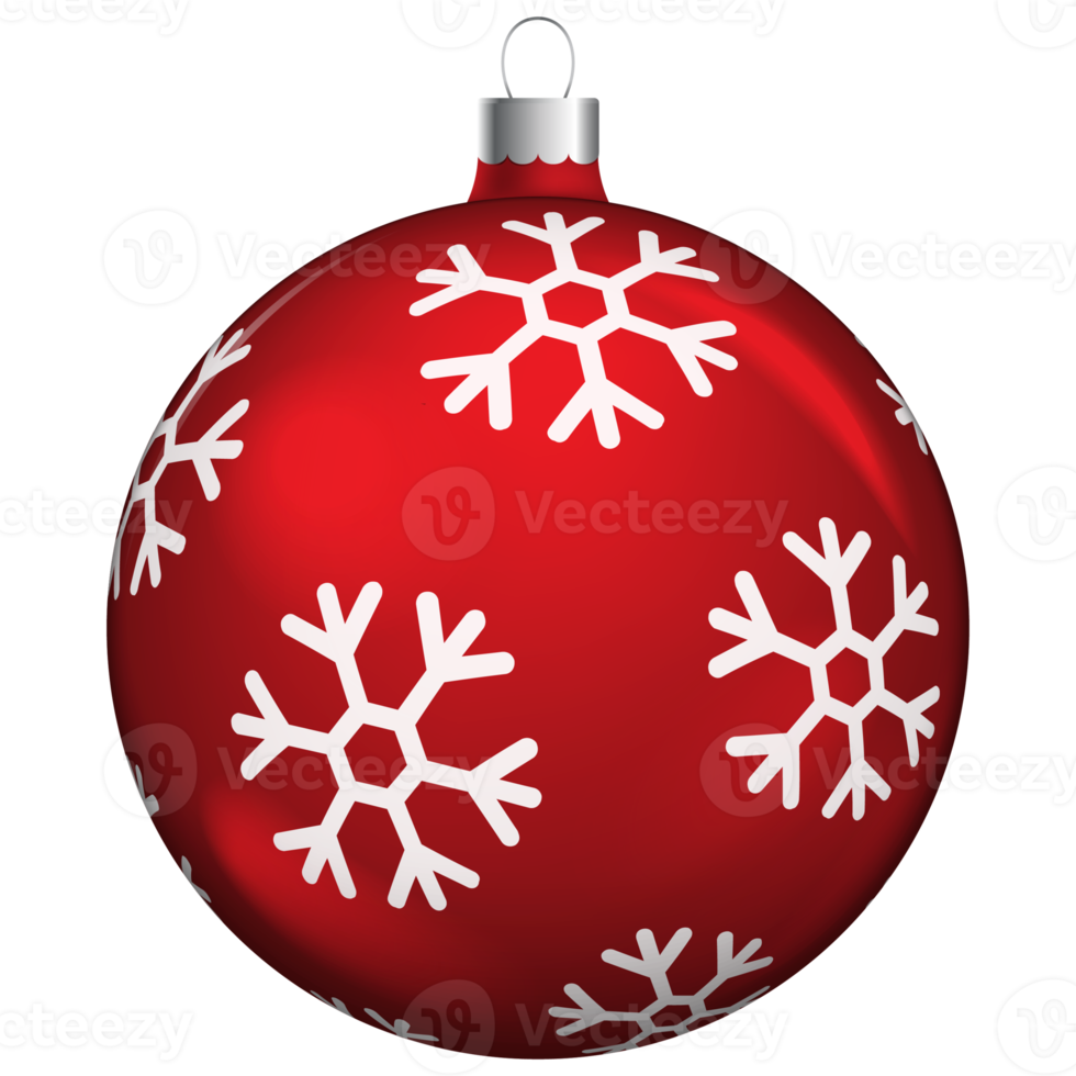objeto de bolas de navidad rojas para la decoración. png