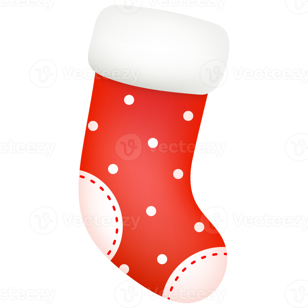 Natale calzini isolato su bianca sfondo. impostato di calzini per Natale i regali e contento nuovo anno. png