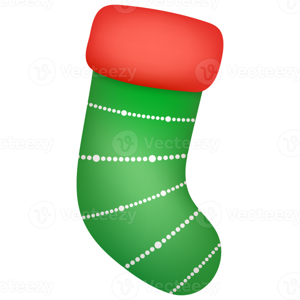 chaussettes de Noël isolés sur fond blanc. ensemble de chaussettes pour les cadeaux de noël et bonne année. png