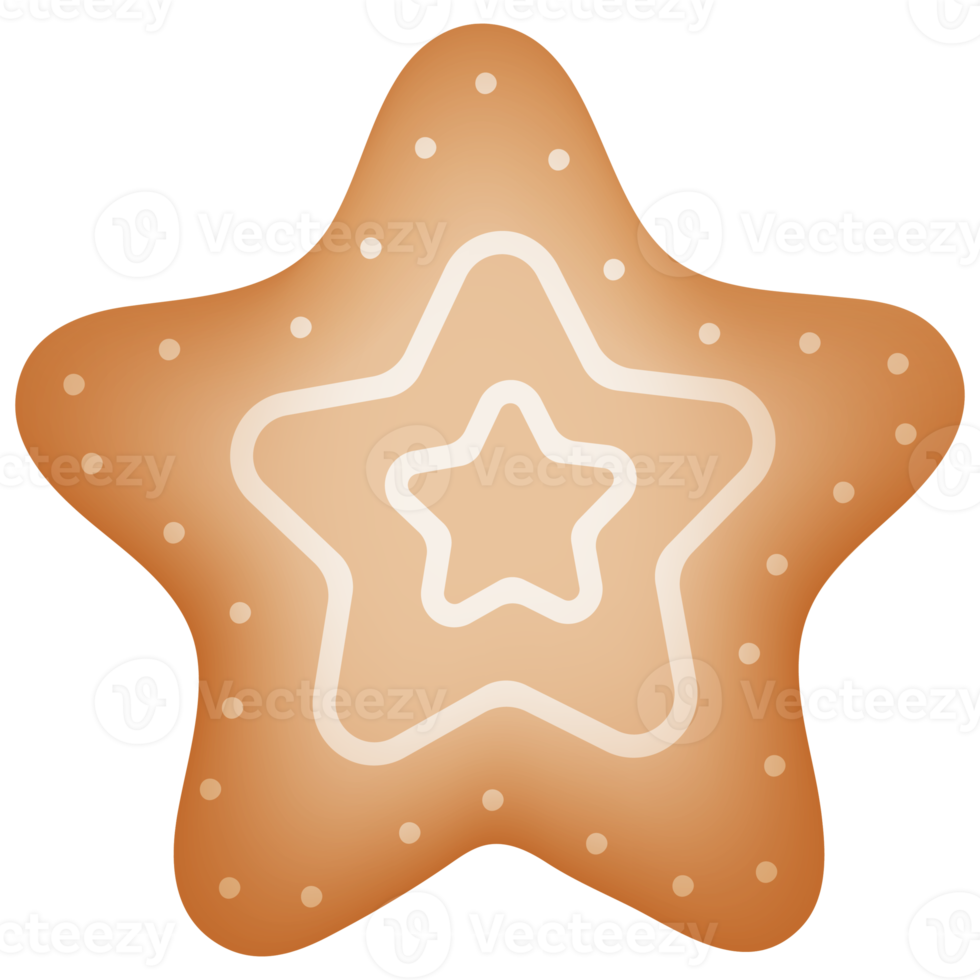 ensemble de biscuits de pain d'épice de Noël isolé sur fond blanc. png