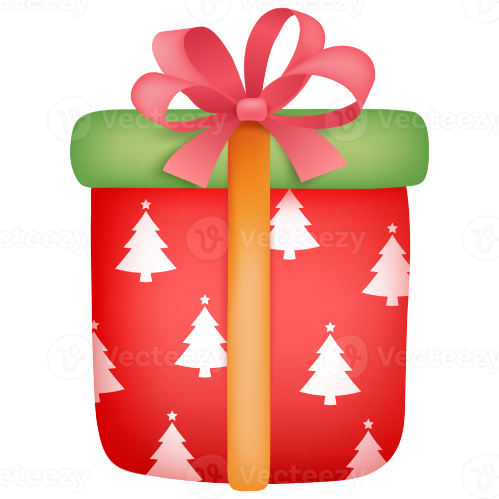 weihnachts- und frohes neues jahr-geschenkboxen eingestellt auf weißen hintergrund. png