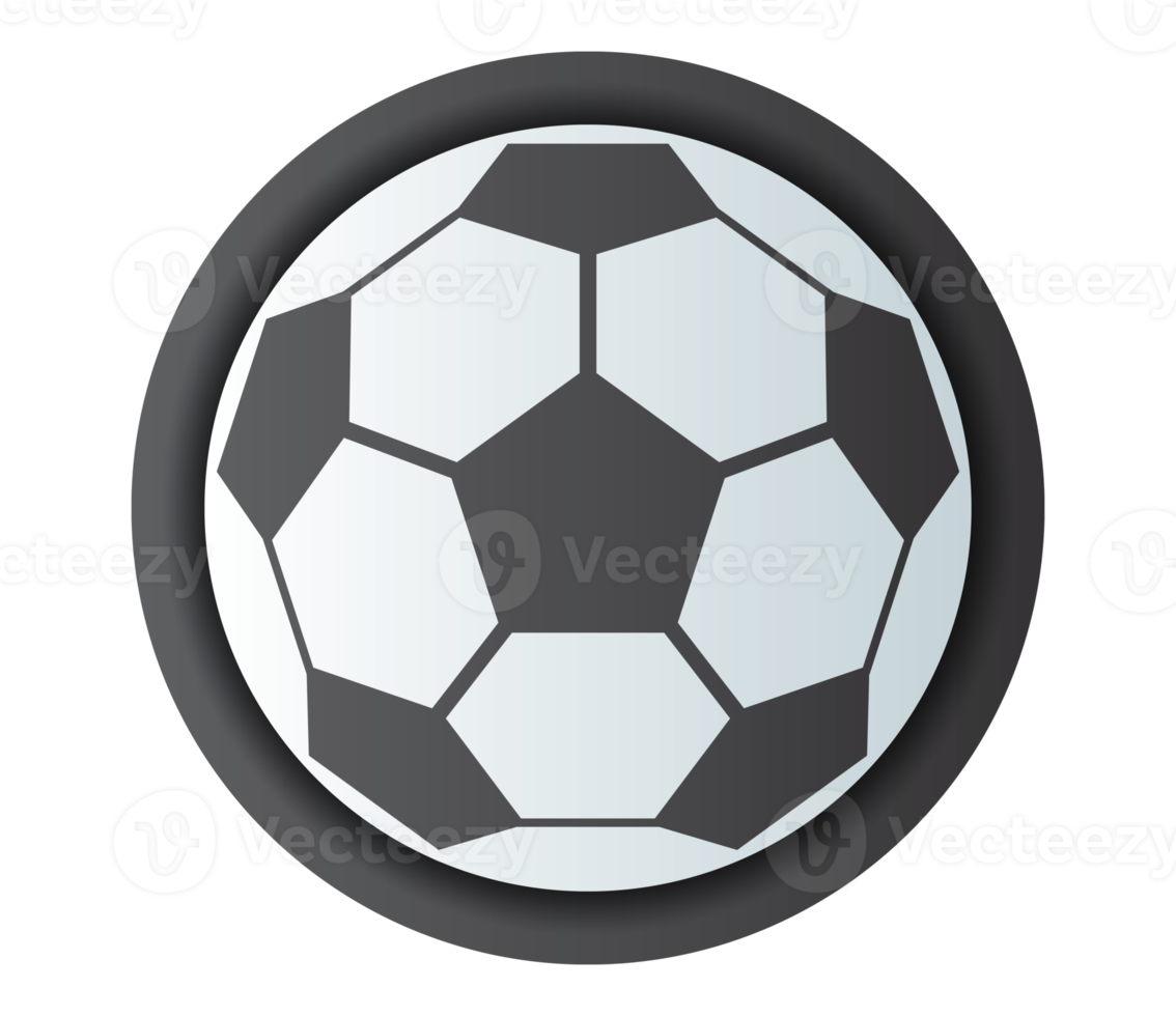 soccer ball icon symbol. Back to school object set in paper art item. png