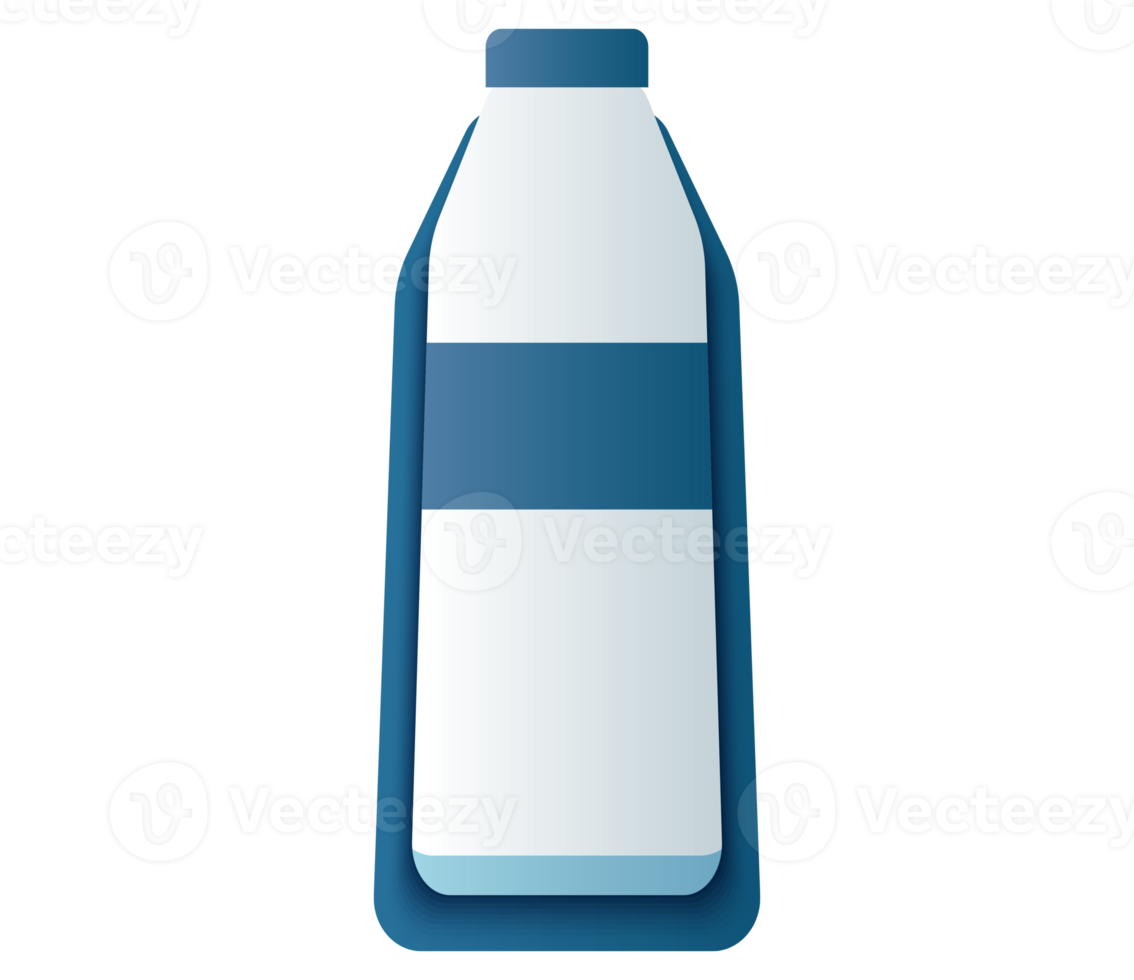 symbole d'icône de lait. objet de retour à l'école dans un objet d'art en papier. png