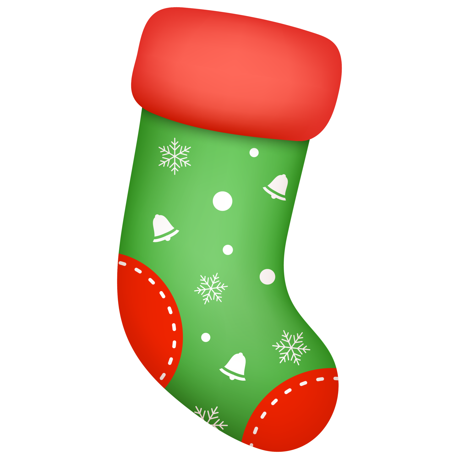 Christmas socks isolated on white background. Set of socks for Christmas gifts and happy new