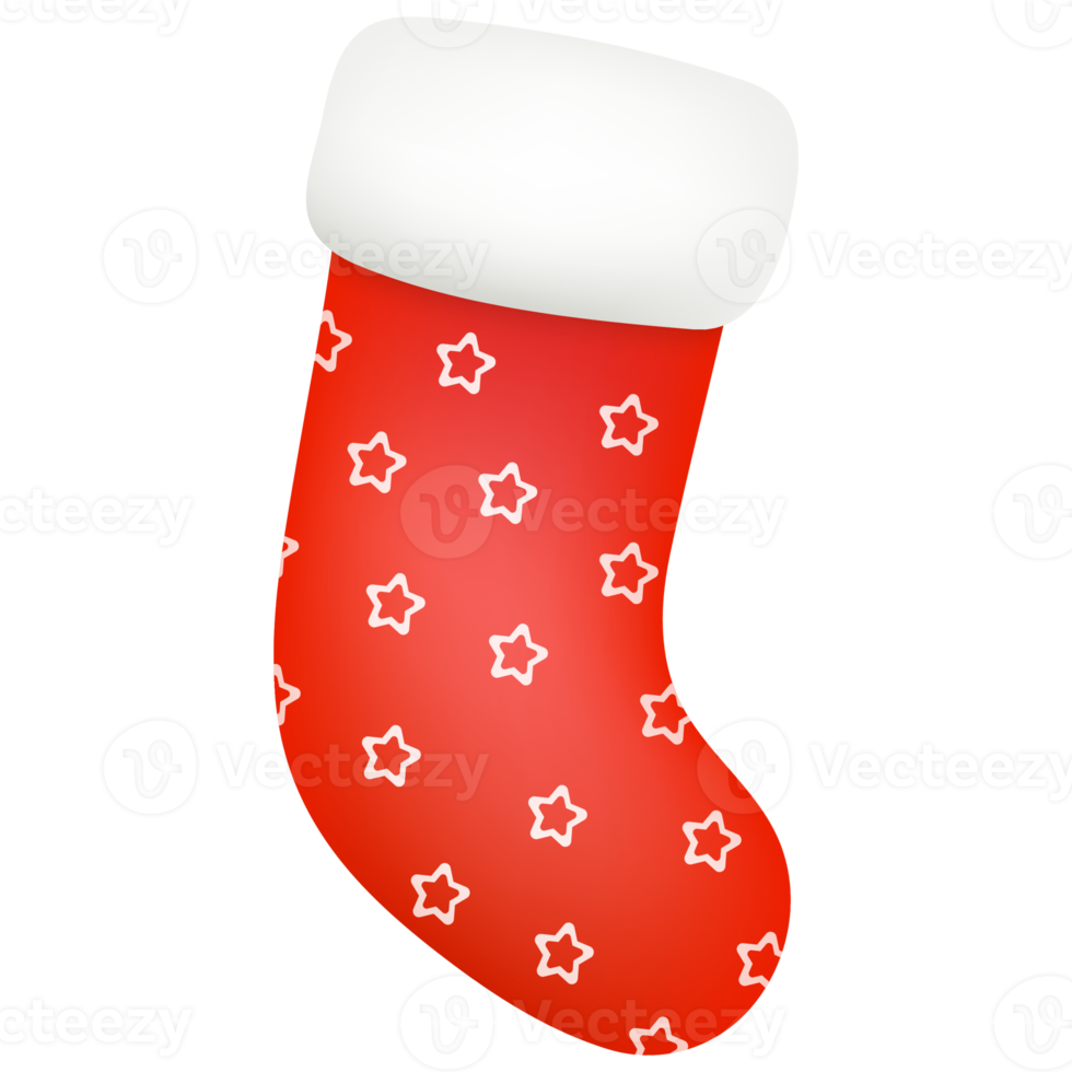 chaussettes de Noël isolés sur fond blanc. ensemble de chaussettes pour les cadeaux de noël et bonne année. png