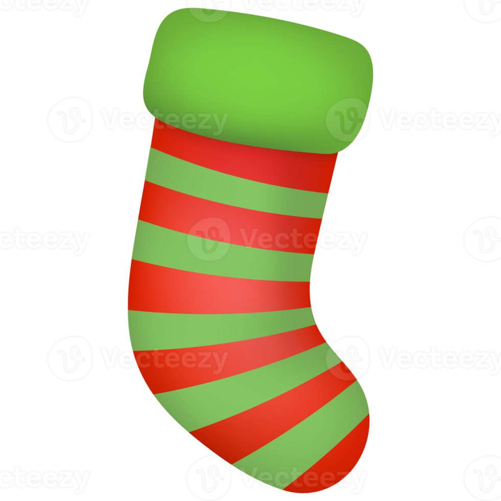 Christmas socks isolated on white background. Set of socks for Christmas gifts and happy new year. png