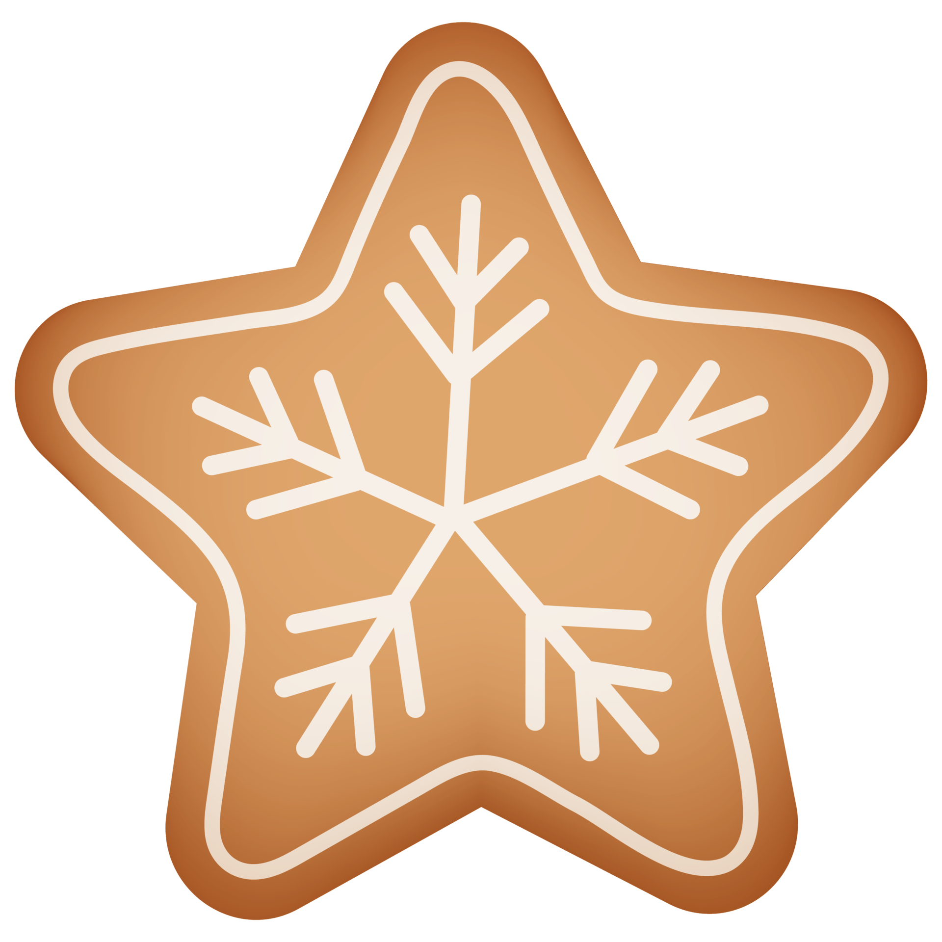 Christmas gingerbread cookies set isolated on white background