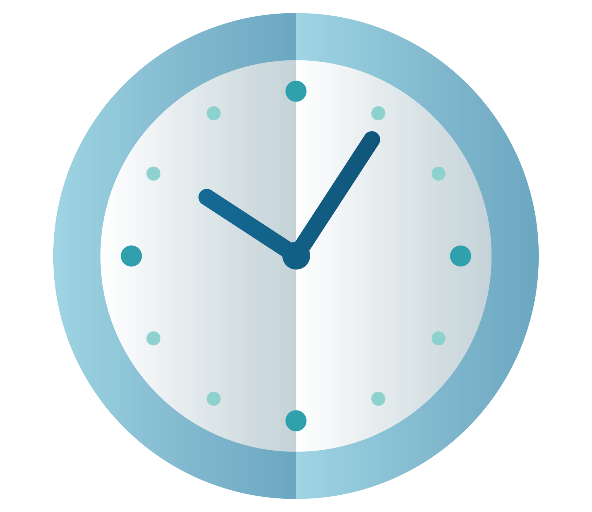 clock icon symbol. Back to school object set in paper art item