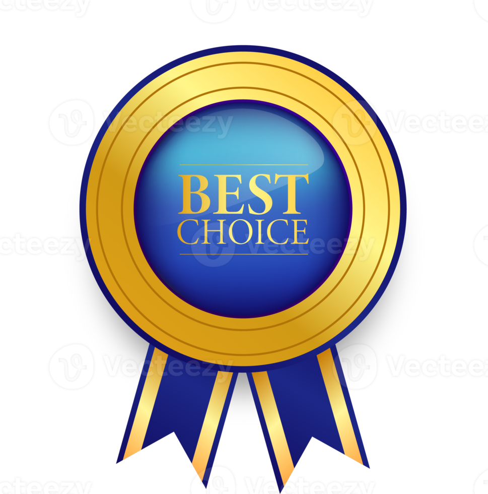 Best choice realistic gold labels and badges with ribbon. png