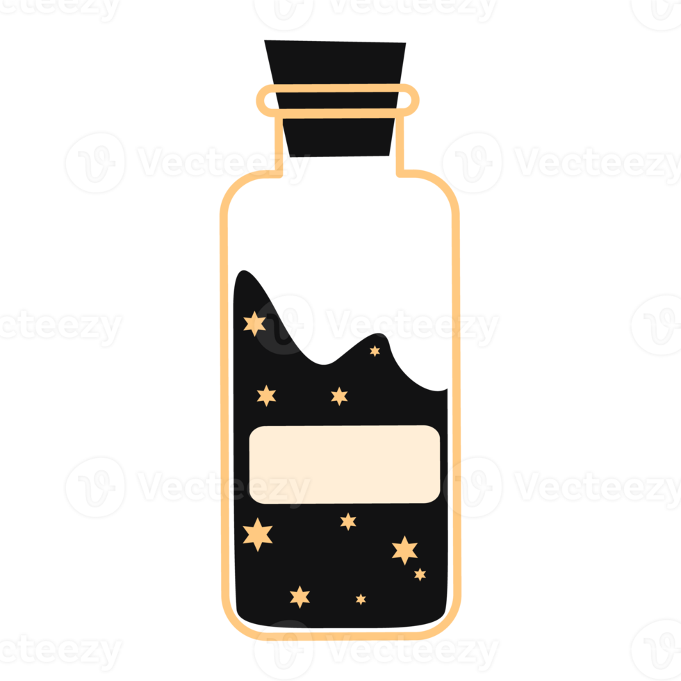 häxa burk. glas flaskor, mystisk burkar. trolleri element. png