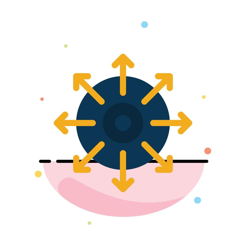 Target Point Achieve Success Abstract Flat Color Icon Template vector
