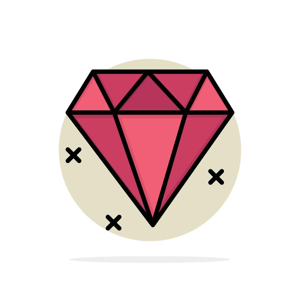 Diamond Jewelry Abstract Circle Background Flat color Icon vector