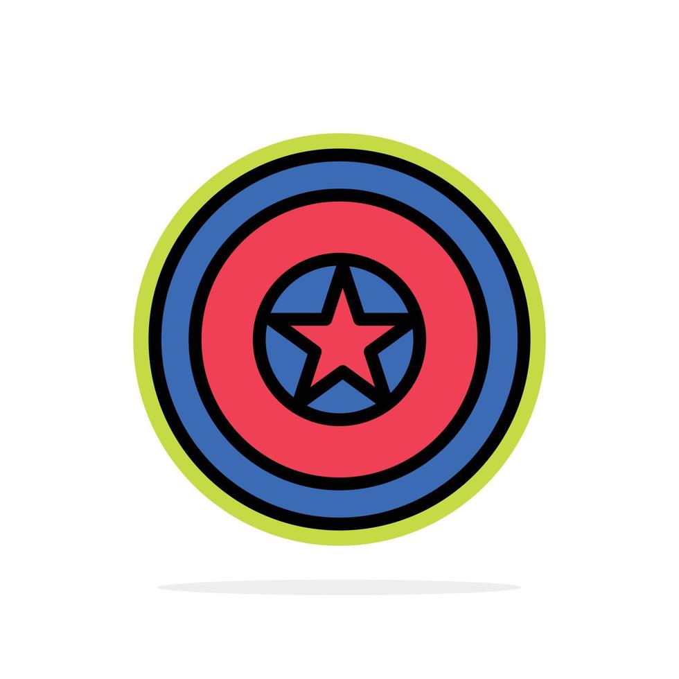 icono de color plano de fondo de círculo abstracto de medalla de día de independencia de independencia de vacaciones vector