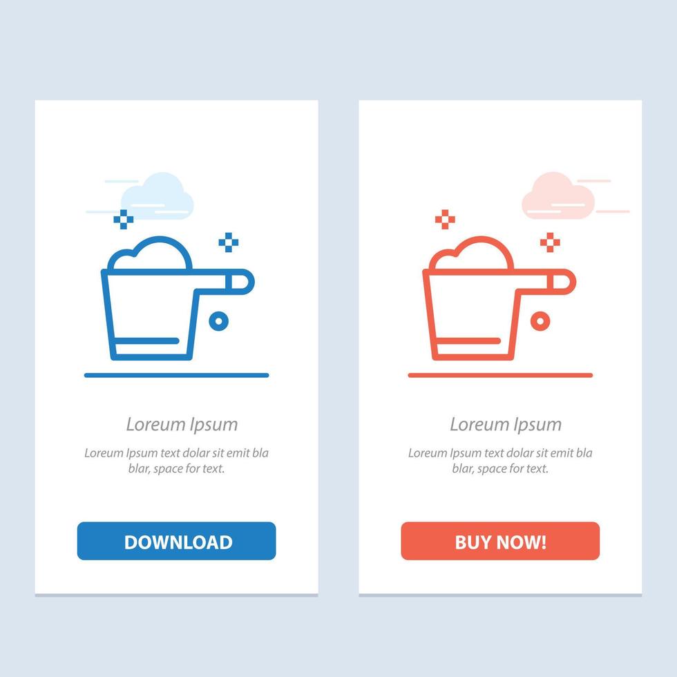 Cleaning Detergent Gauge Housekeeping  Blue and Red Download and Buy Now web Widget Card Template vector