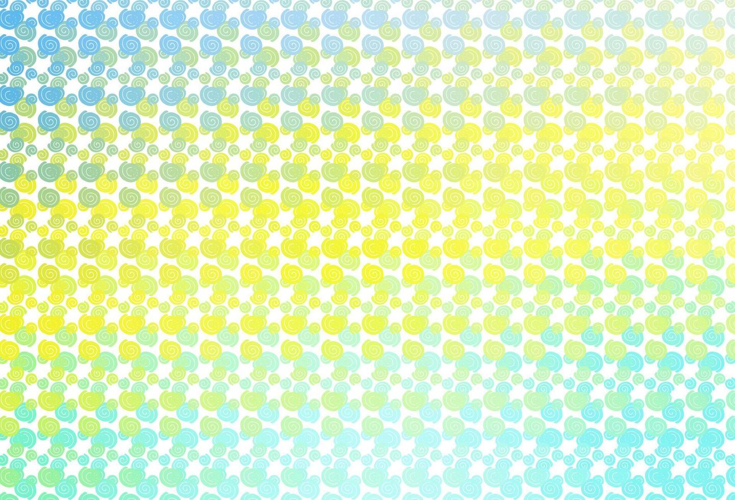 Light Green, Yellow vector background with bubble shapes.