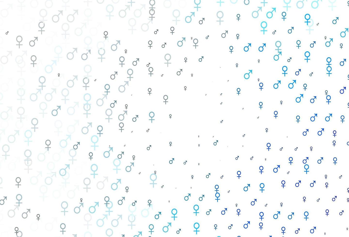 Light blue vector template with man, woman symbols.