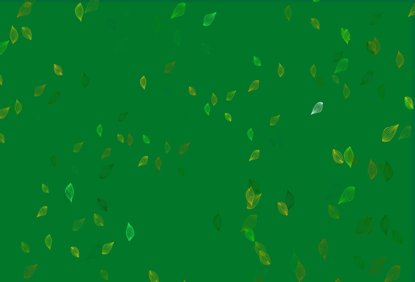 Light Green, Yellow vector sketch background.