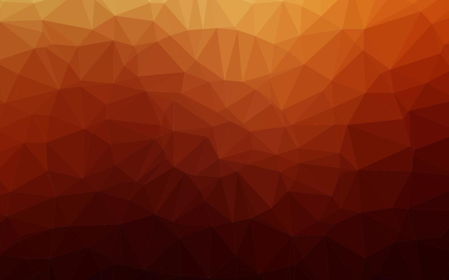 Dark Red, Yellow vector shining triangular pattern.