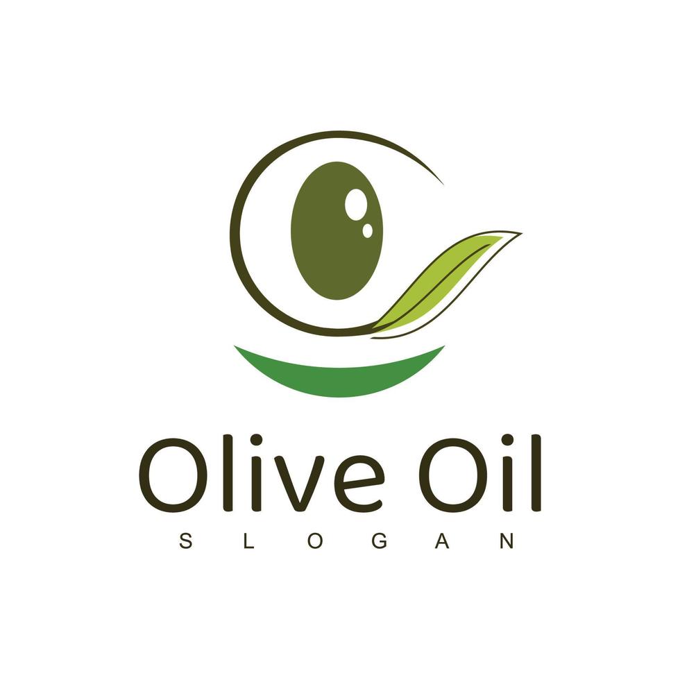 plantilla de diseño de logotipo de aceite de oliva vector