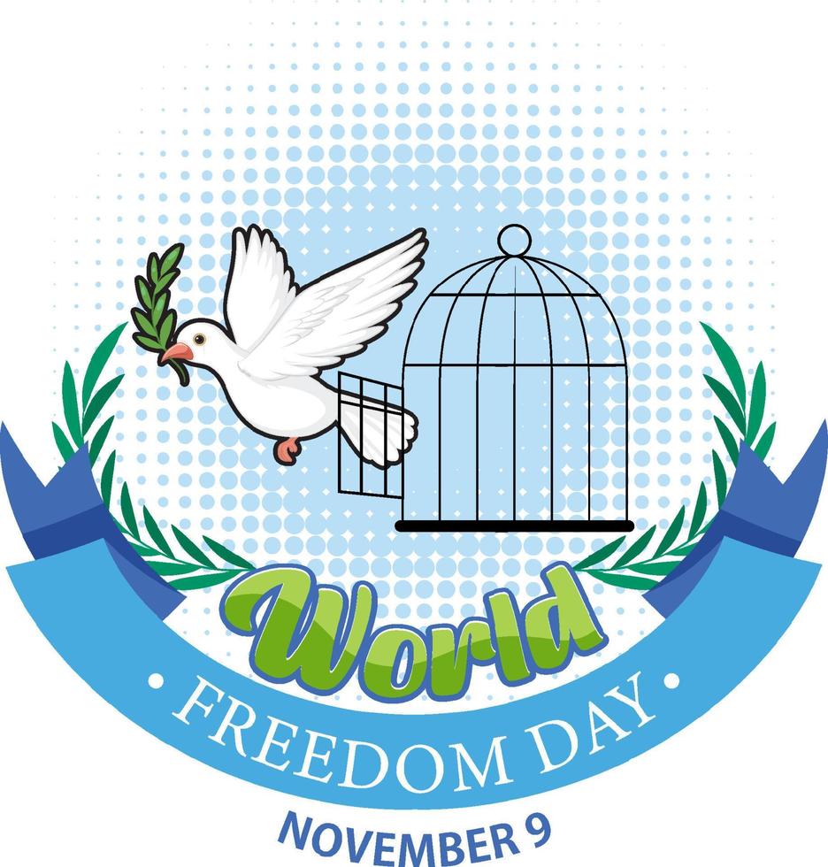 World freedom day postr template vector