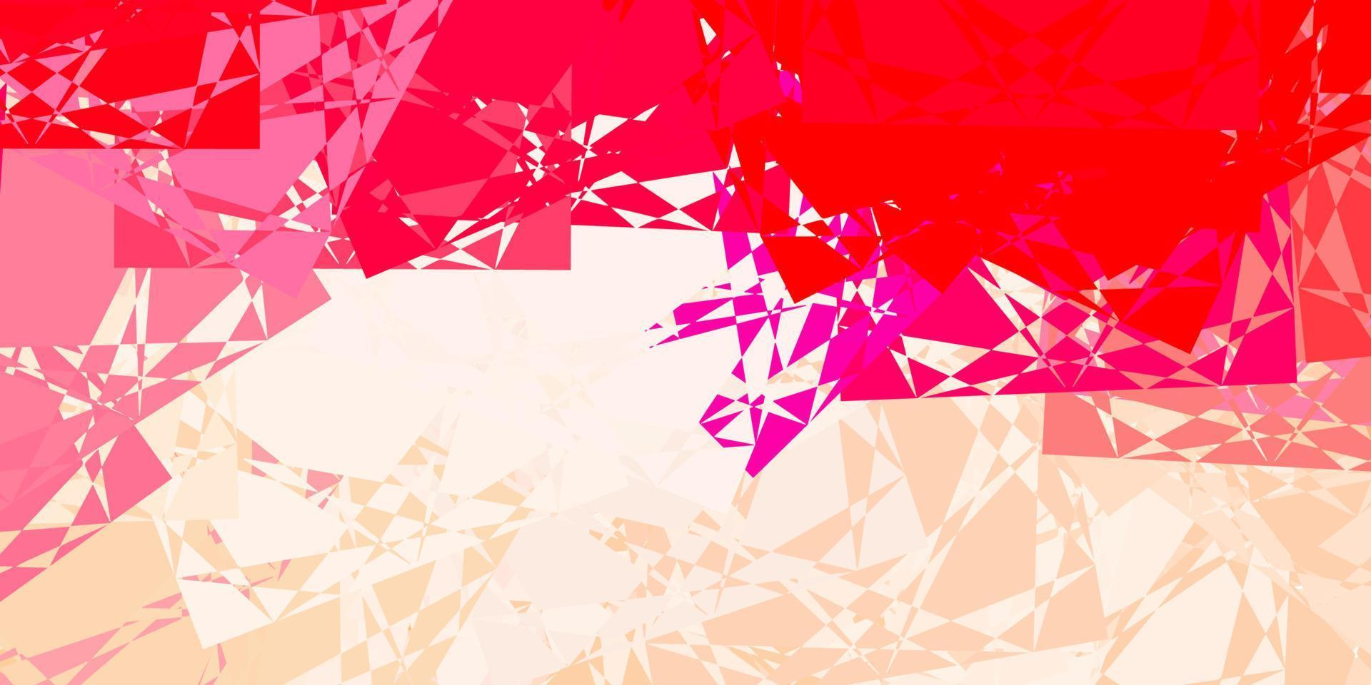 Light Red vector pattern with polygonal shapes.