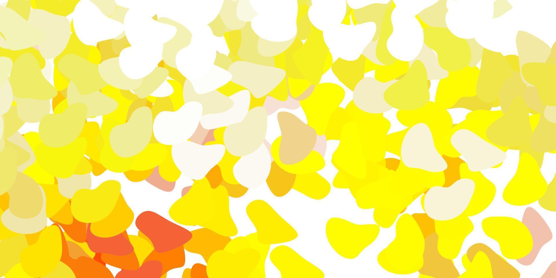 Light yellow vector texture with memphis shapes.
