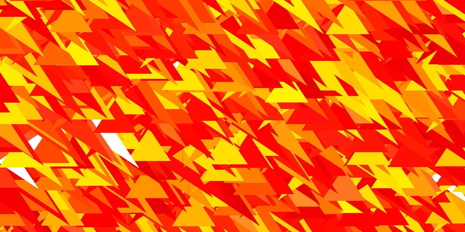 Light red, yellow vector pattern with polygonal shapes.
