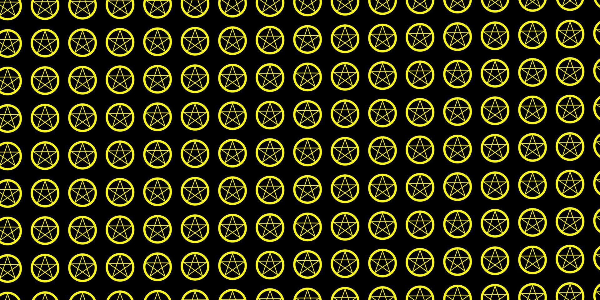 Dark Yellow vector template with esoteric signs.