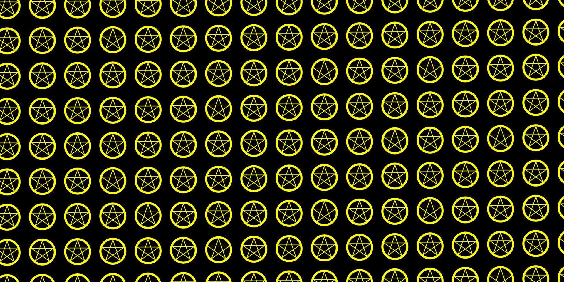 plantilla de vector de color amarillo oscuro con signos esotéricos.