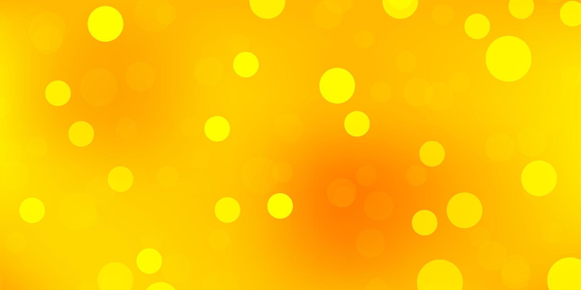 Telón de fondo de vector amarillo claro con puntos.