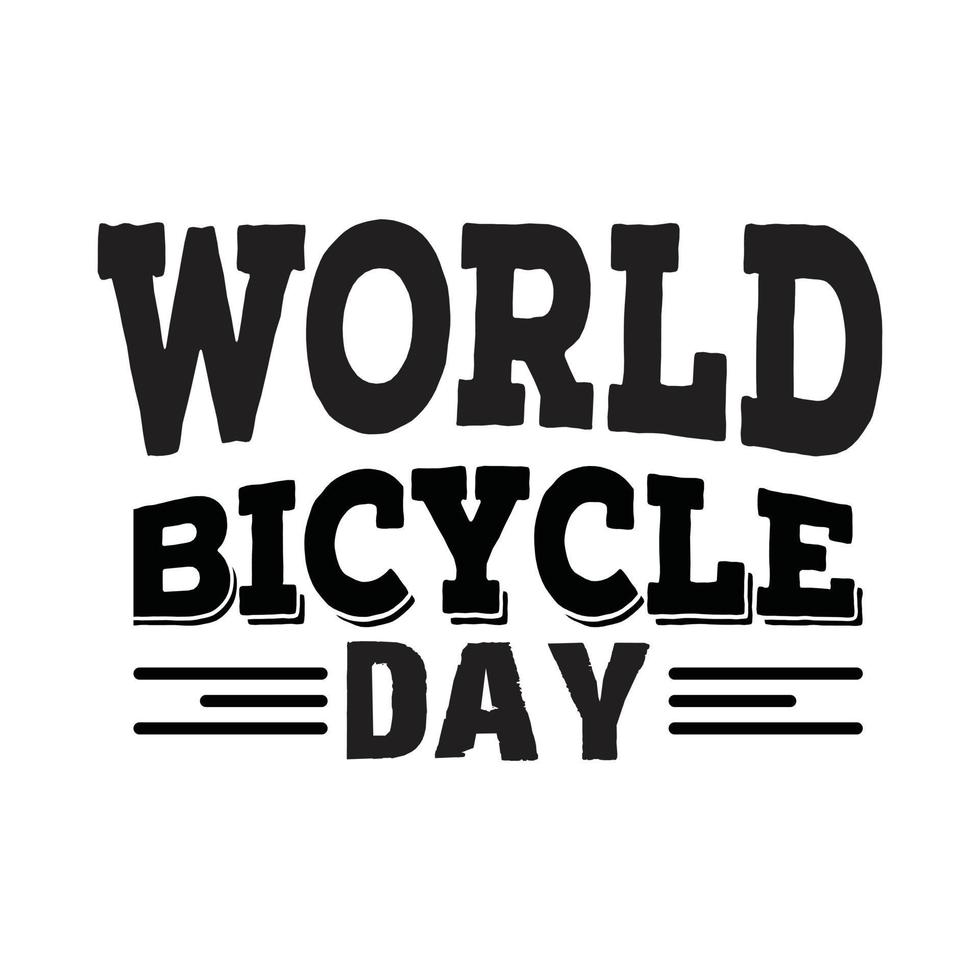 World bicycle day typography motivational quote design 13170058 Vector Art at Vecteezy