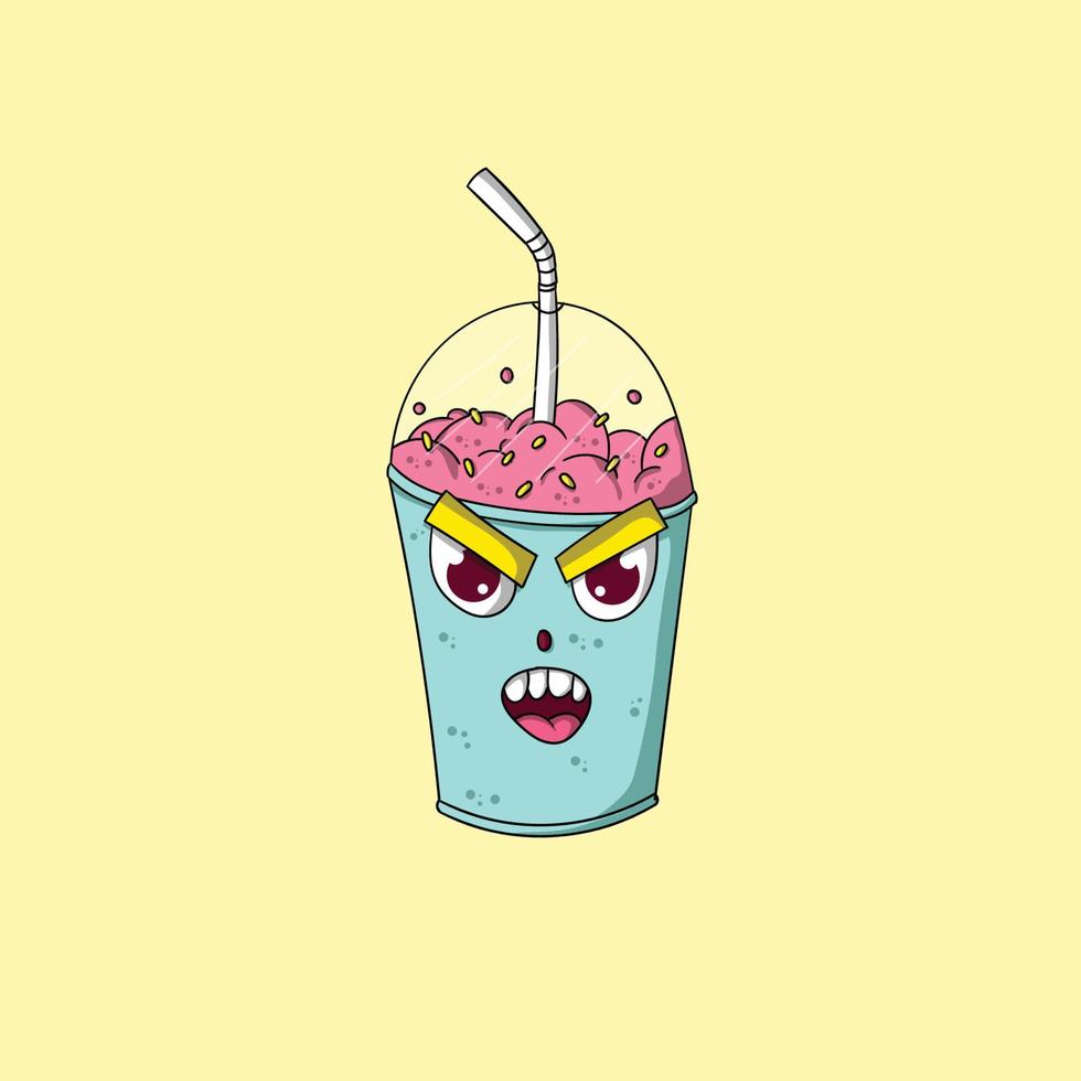 Drink Juice Angry Monster vector