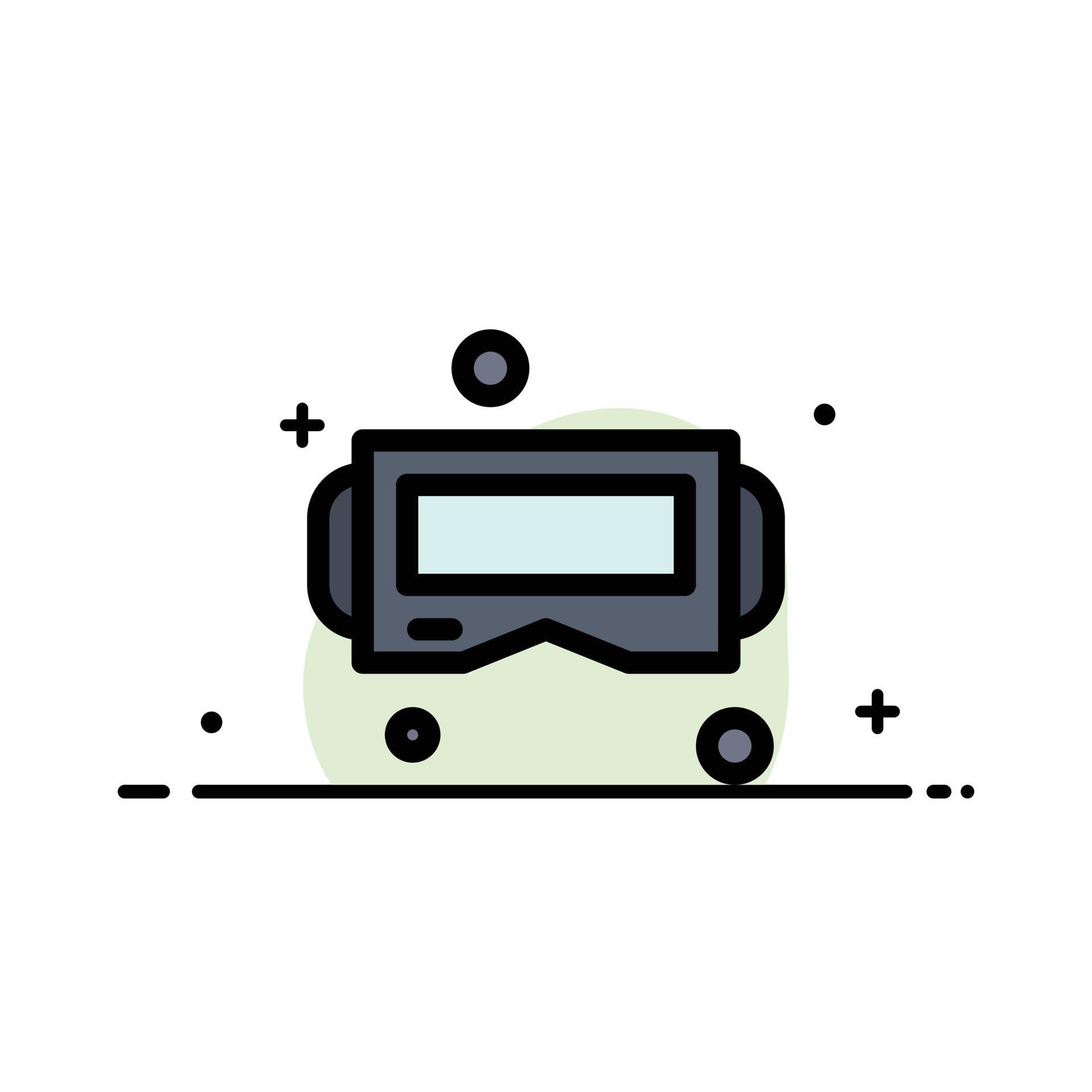 Device Glasses Google Glass Smart Business Flat Line Filled Icon Vector Banner Template 13170096