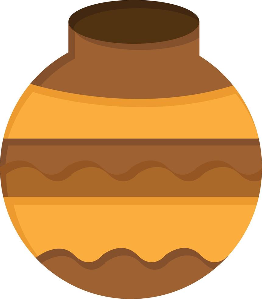 Pot Sand Water Pongal Festival  Flat Color Icon Vector icon banner Template