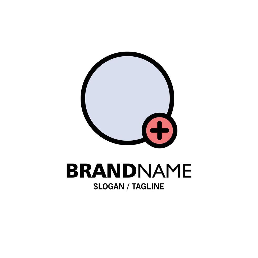 plantilla de logotipo de empresa de interfaz de usuario de signo más básico color plano vector