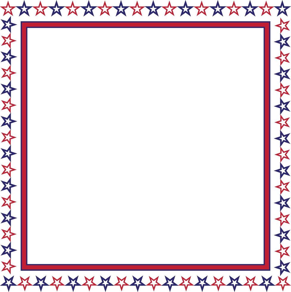 Patriotic border divider american usa flag vector