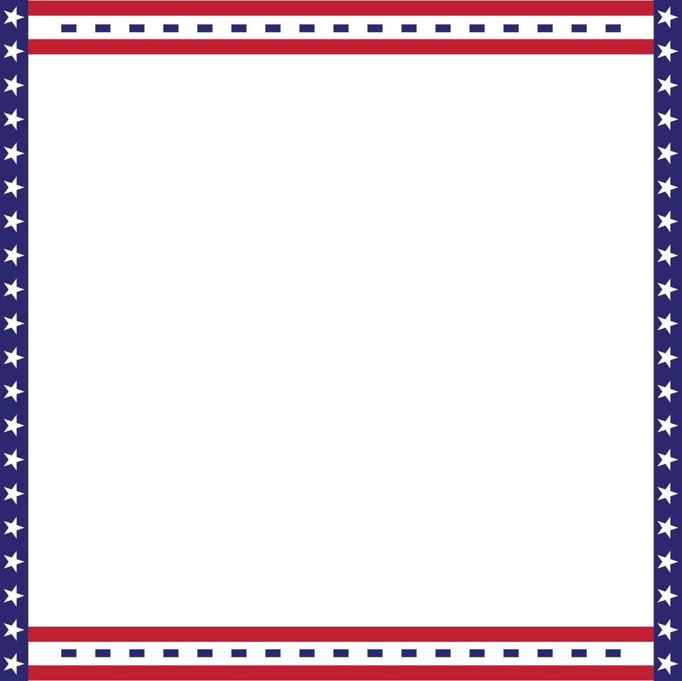 Patriotic border divider american usa flag vector