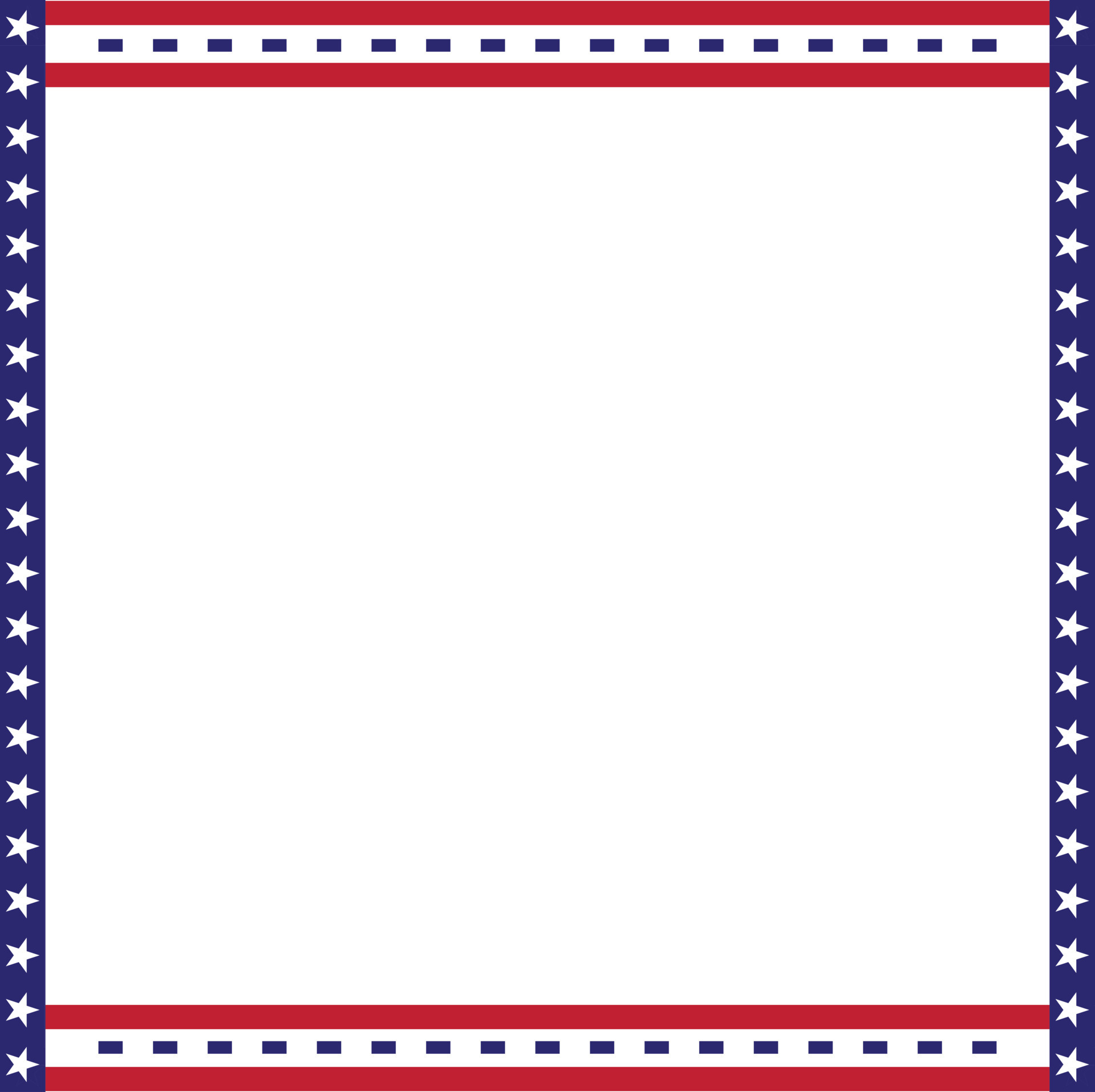 american flag page border