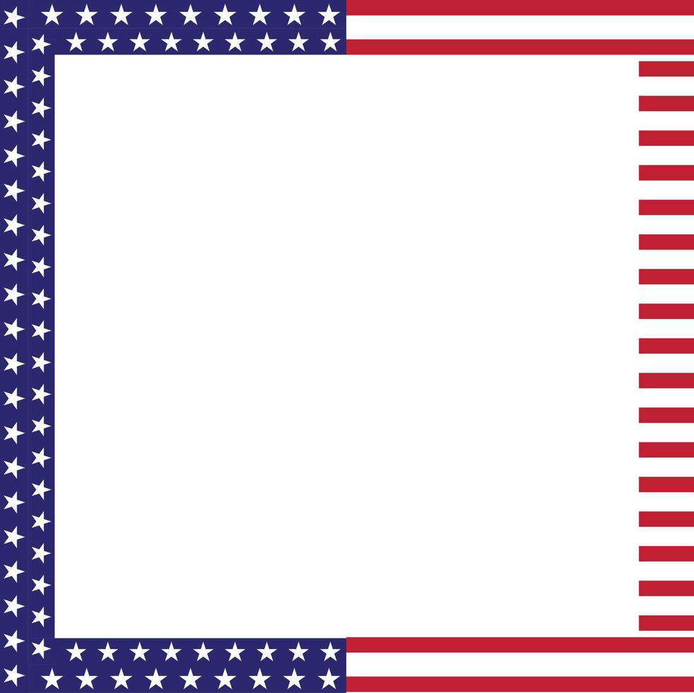 Patriotic border divider american usa flag vector