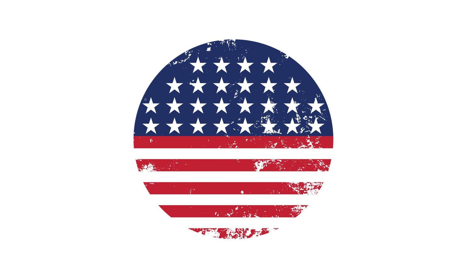 usa flag button Grunge background vector