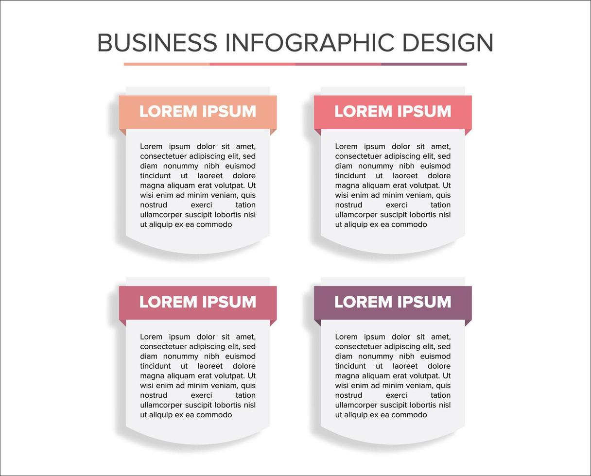 Business Infographic Design flat template Presentation design elegant vector