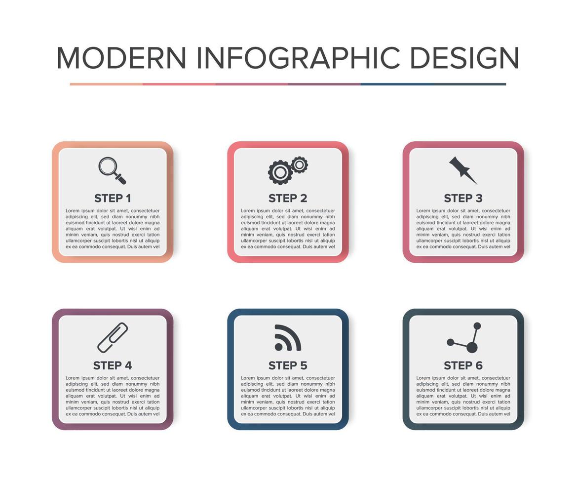 Modern Infographic Design element presentation powerpoint Background vector