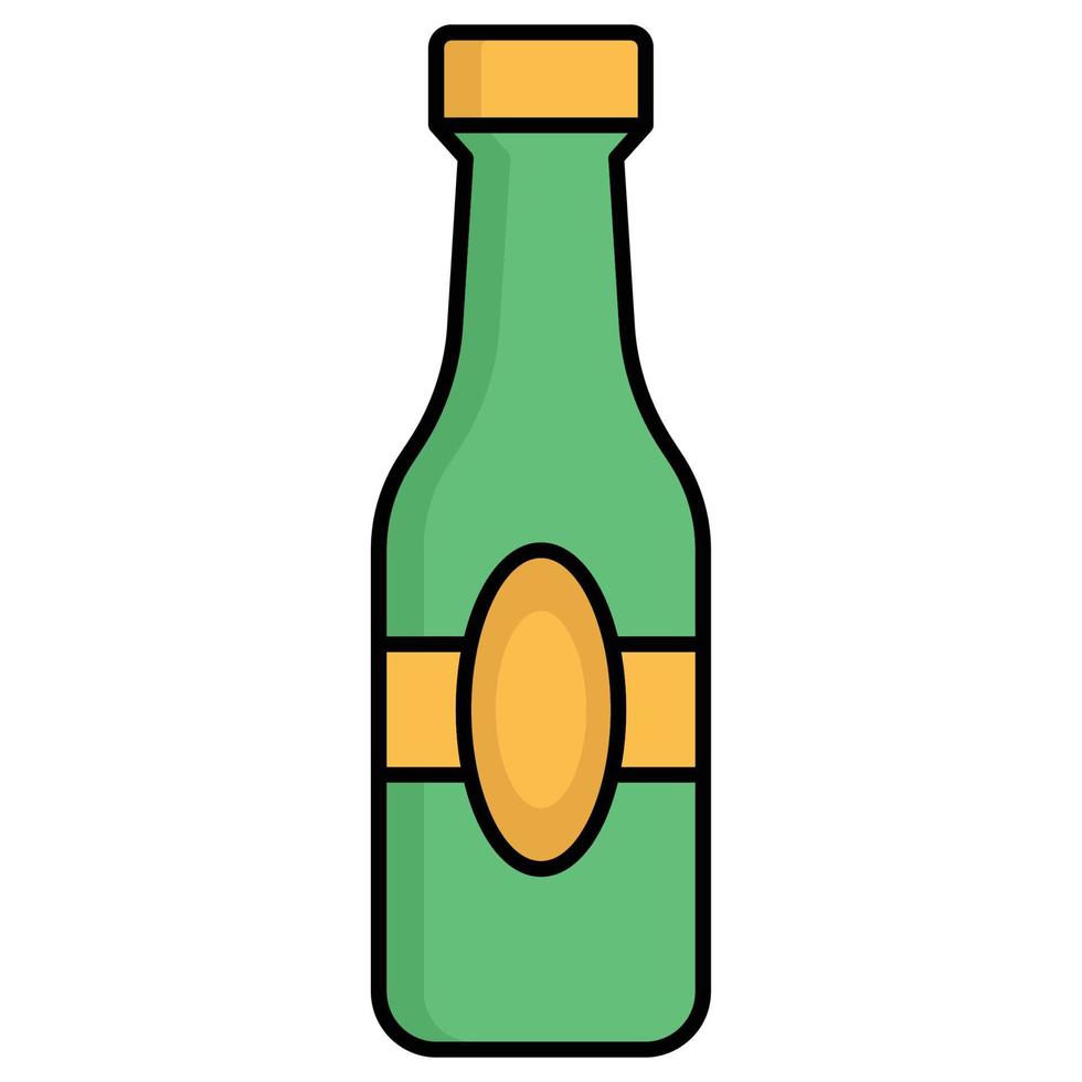 botellas de cerveza que se pueden modificar o editar fácilmente vector