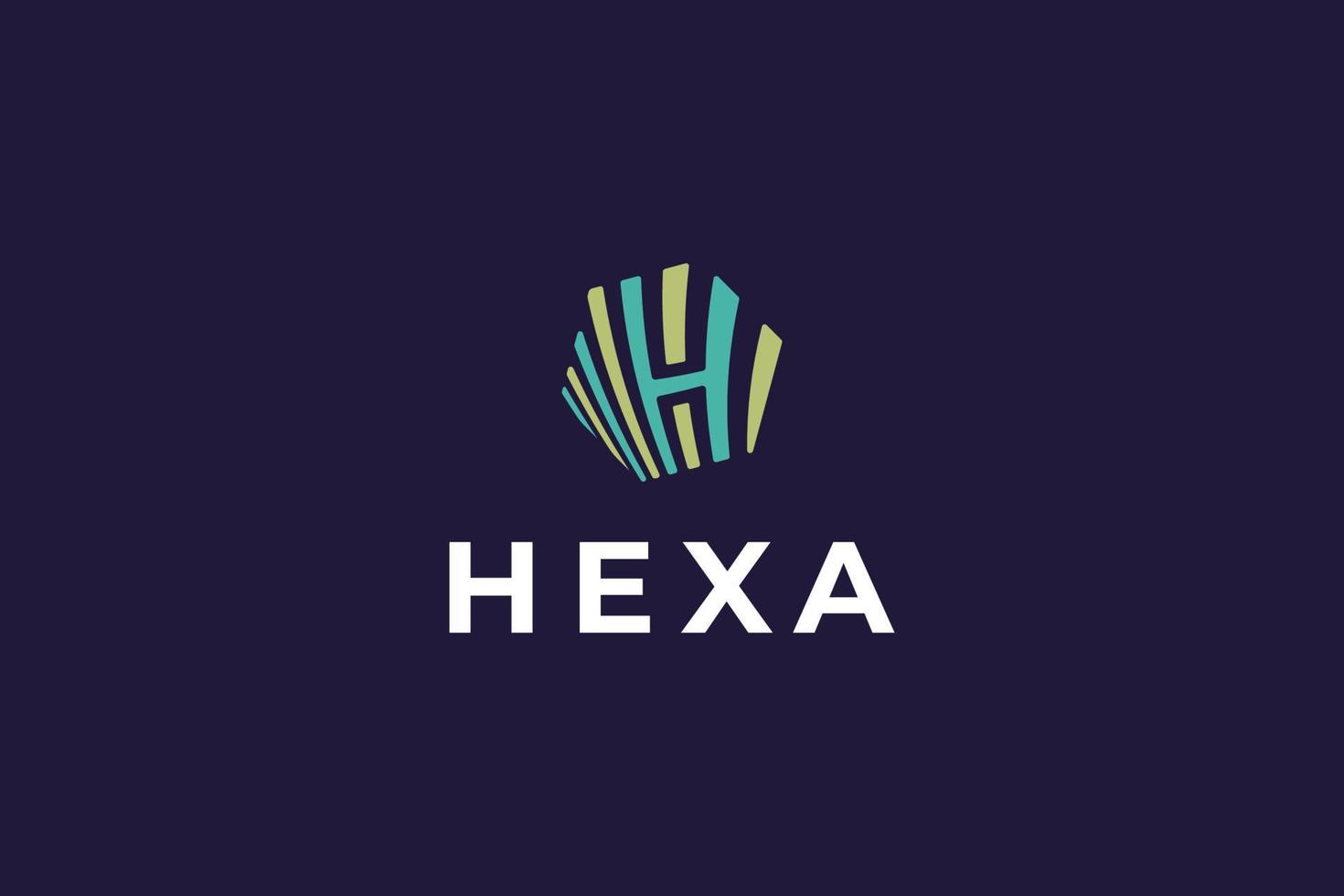 Letter H creative technological modern hexagonal unique logo vector